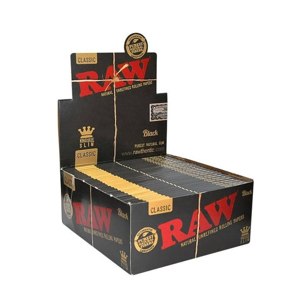 RAW Black Papers King Size Slim Feuilles RAW 